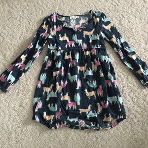 Navy Tunic with Llama's on it